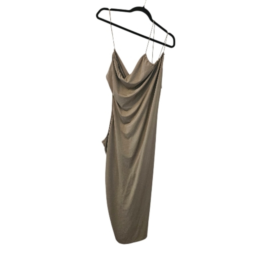 Beige Dynamite Women's One Shoulder Bodycon Dress